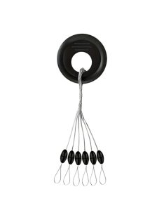 Gumi stopper, fekete, két méretben (18 DB)