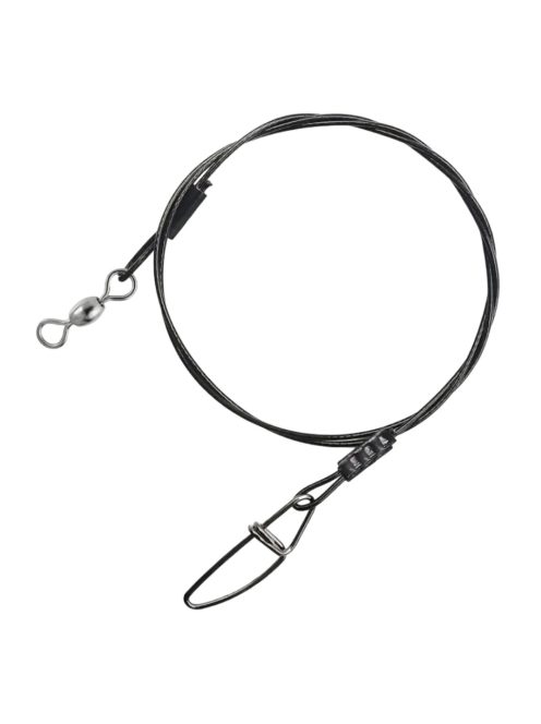 Drótelőke 50 cm, biztonsági kapoccsal, fekete színben (3 DB)