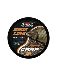   Hybrid Carp 8X fonott előkezsinór, kétféle vastagságban - 20 m