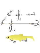 Segédhorgos acél előke plasztikcsalikhoz, duplahorgos (2 DB)